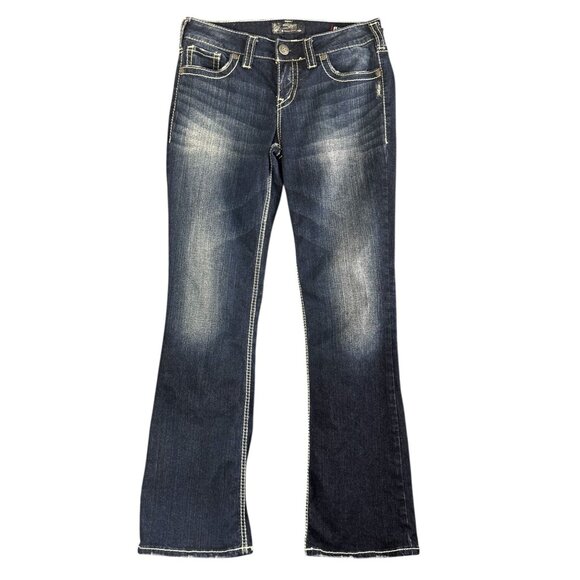 Silver Jeans Co. Denim - Silver Jeans Co. Suki Mid Slim Bootcut W29/L31 Stretch Fluid Denim Thick Stitch